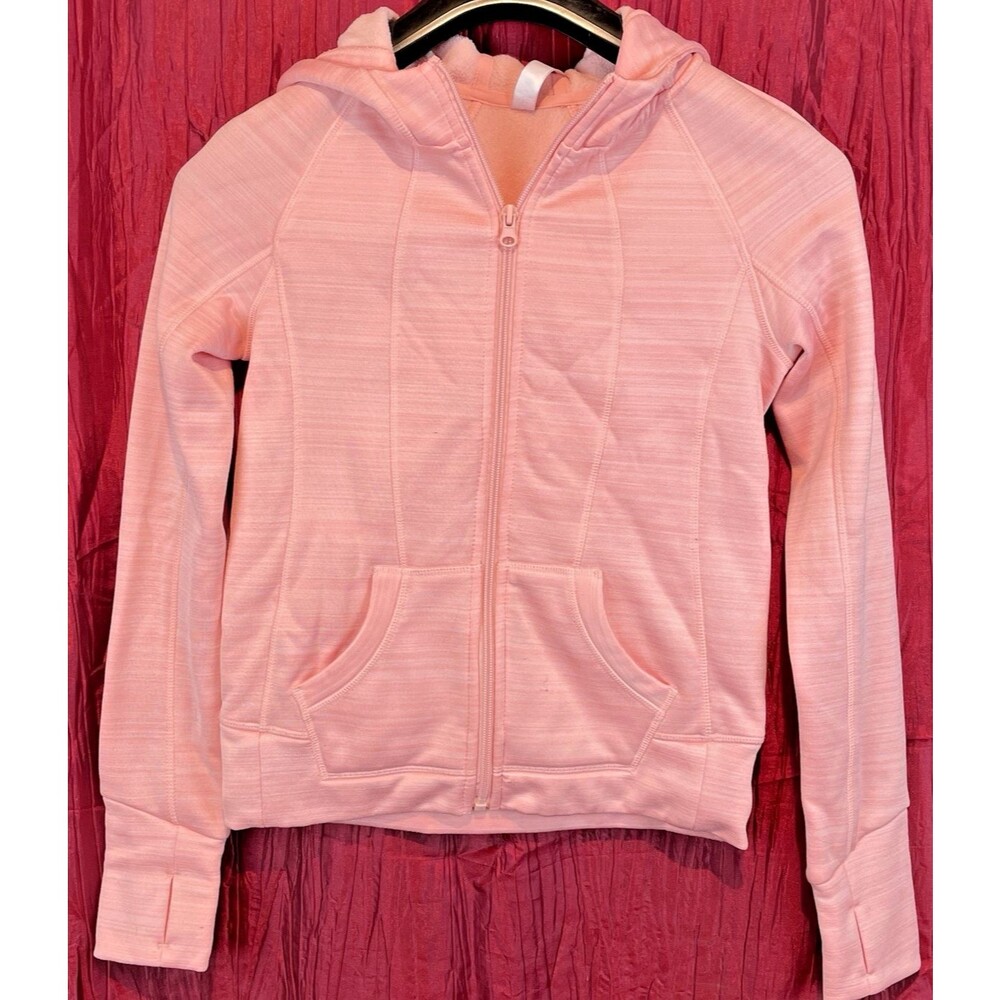 Girls 90 Degree Pink Fleece Full Zip Hoodie Reflex Jacket Sweatshirt sz 12